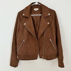 LOFT | Faux Suede Moto Jacket